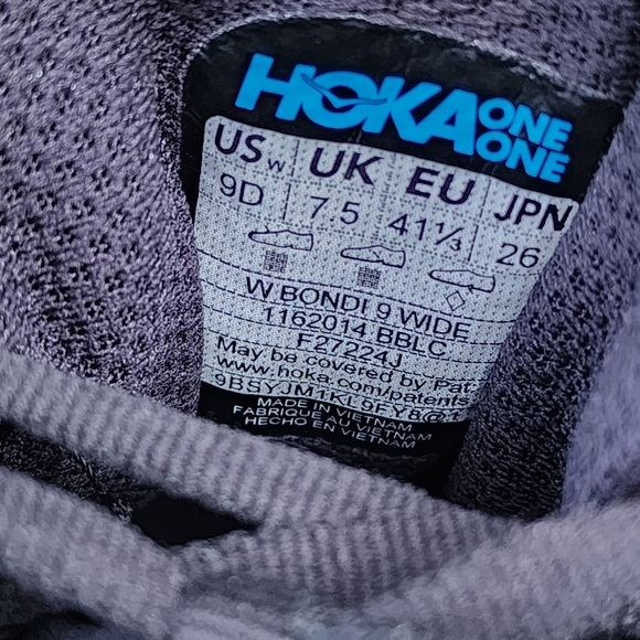 HOKA BONDI 9 - Womens Sneakers - SIZE 9D WIDE - Picture 9 of 9